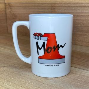 Vintage 1983 #1 Mom Clay in Mind Coffee Mug